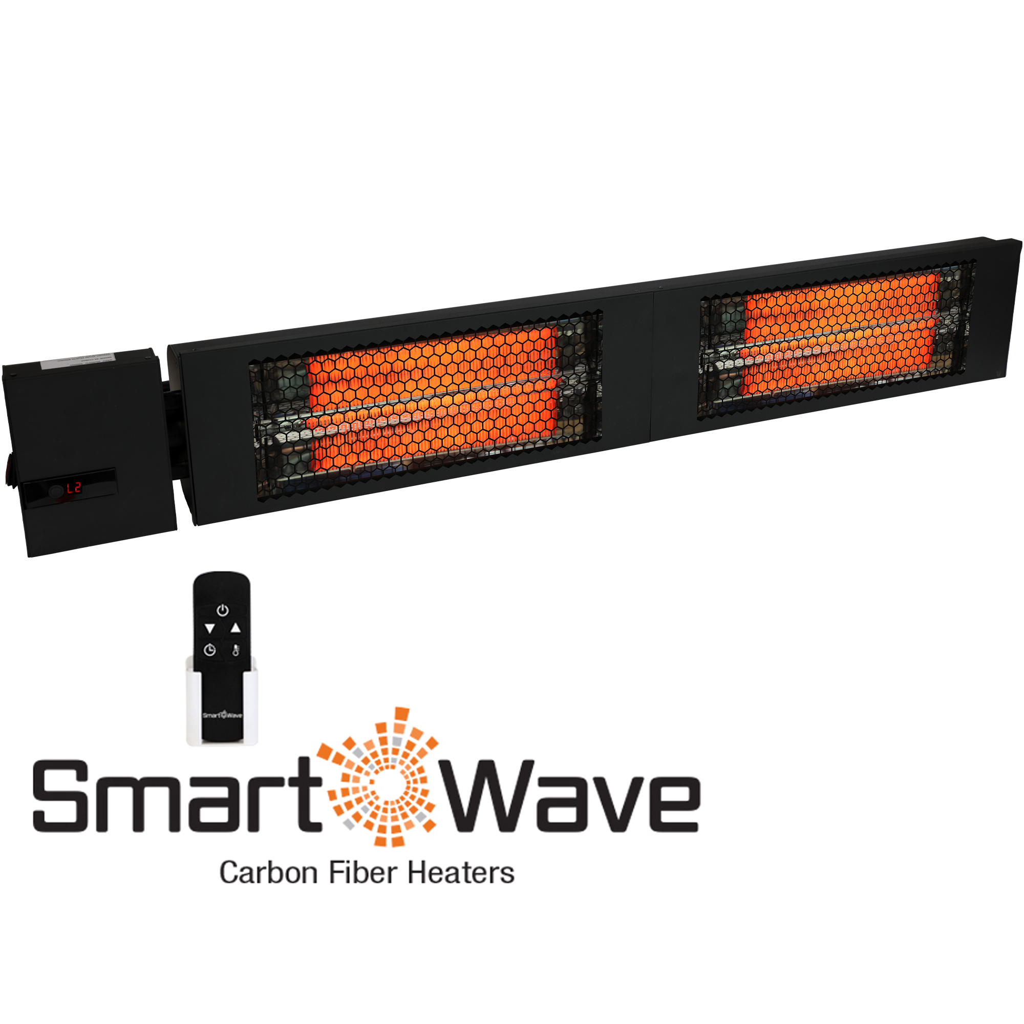 King Electric, SmartWave Infrared Radiant Heater w/ RF Remote, Black, Heat Output 10236 Btu/hour, Heating Capability 64 ft², Fuel Type Electric, Model# RKX2030-RMTX-BLK